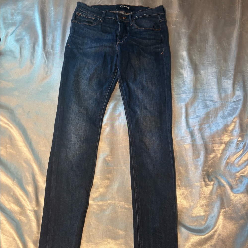 Dark Wash Women’s Skinny Jeans - Express jeans